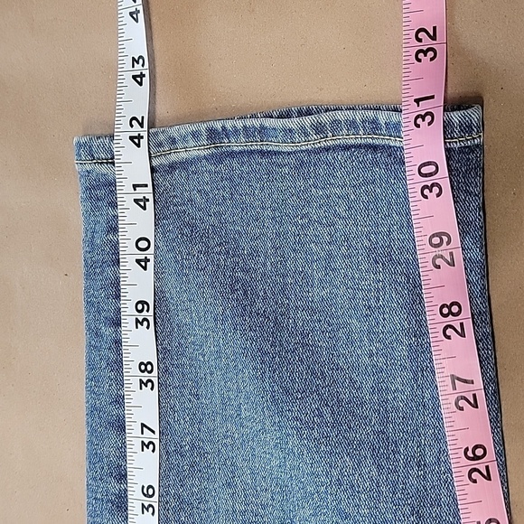 ALLSAINTS SIze 34 Waist "Rex" Denim Blue Jeans, Factory Distressed, Gently Used - Picture 11 of 15